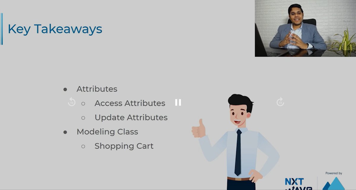 mohan_tigala's tweet image. Hello Connections : )
Today was day #40 of #75daysoflearningandcodingchallenge.
Today i had completed my third class on #CLASSES_AND_OBJECTS
I learned many this from this class like :-
#Attribute :- #Accessing #Updating 
#Modeling_Class :- #Shopping_Cart
Thanks to #NxtWave team