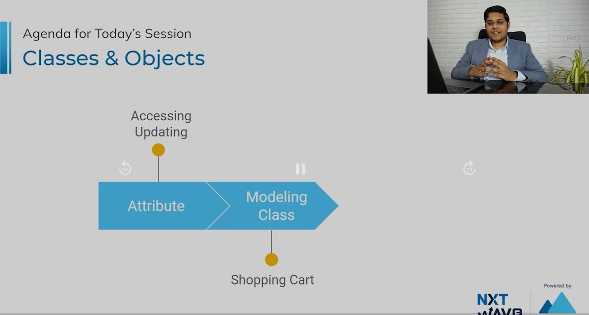 mohan_tigala's tweet image. Hello Connections : )
Today was day #40 of #75daysoflearningandcodingchallenge.
Today i had completed my third class on #CLASSES_AND_OBJECTS
I learned many this from this class like :-
#Attribute :- #Accessing #Updating 
#Modeling_Class :- #Shopping_Cart
Thanks to #NxtWave team