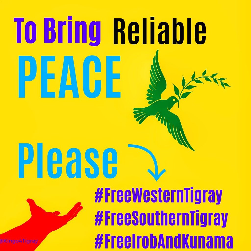 Dear: @_AfricanUnion
@POTUS @WhiteHouse 
@UN @eu_eeas @UN_HRC @SecBlinken @UNGeneva & @reda_getachew, 
To restore reliable justice and peace, please 
📌#UpholdPretoriaDeal as per the signed CoHA to⤵️
📌 #FreeWesternTigray 
📌 #FreeSouthernTigray
@AzebAz6
