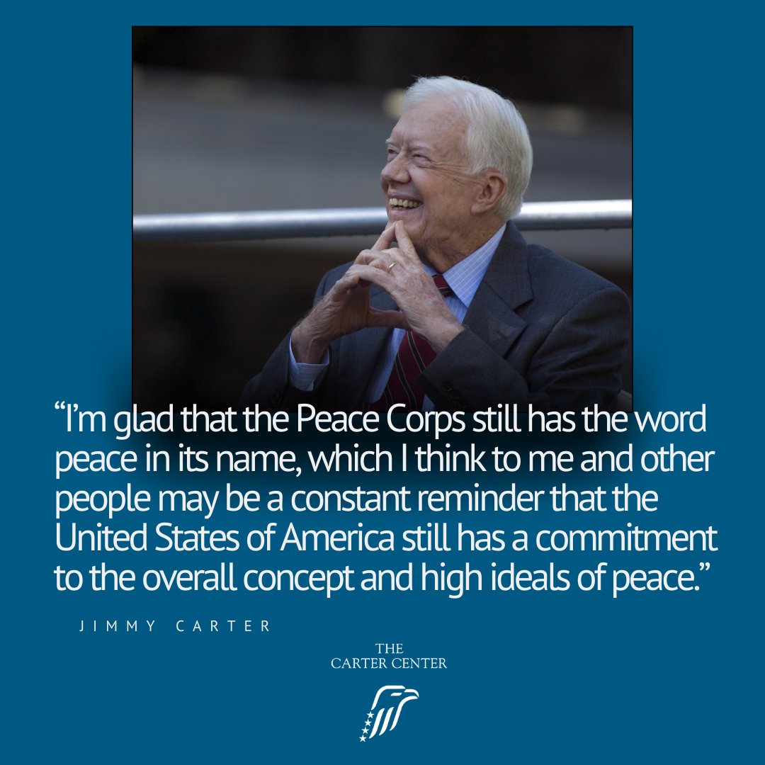 The Carter Center on X: Thank you, @PeaceCorps, for your commitment to  building relationships and fostering peace worldwide. #PeaceCorpsWeek   / X
