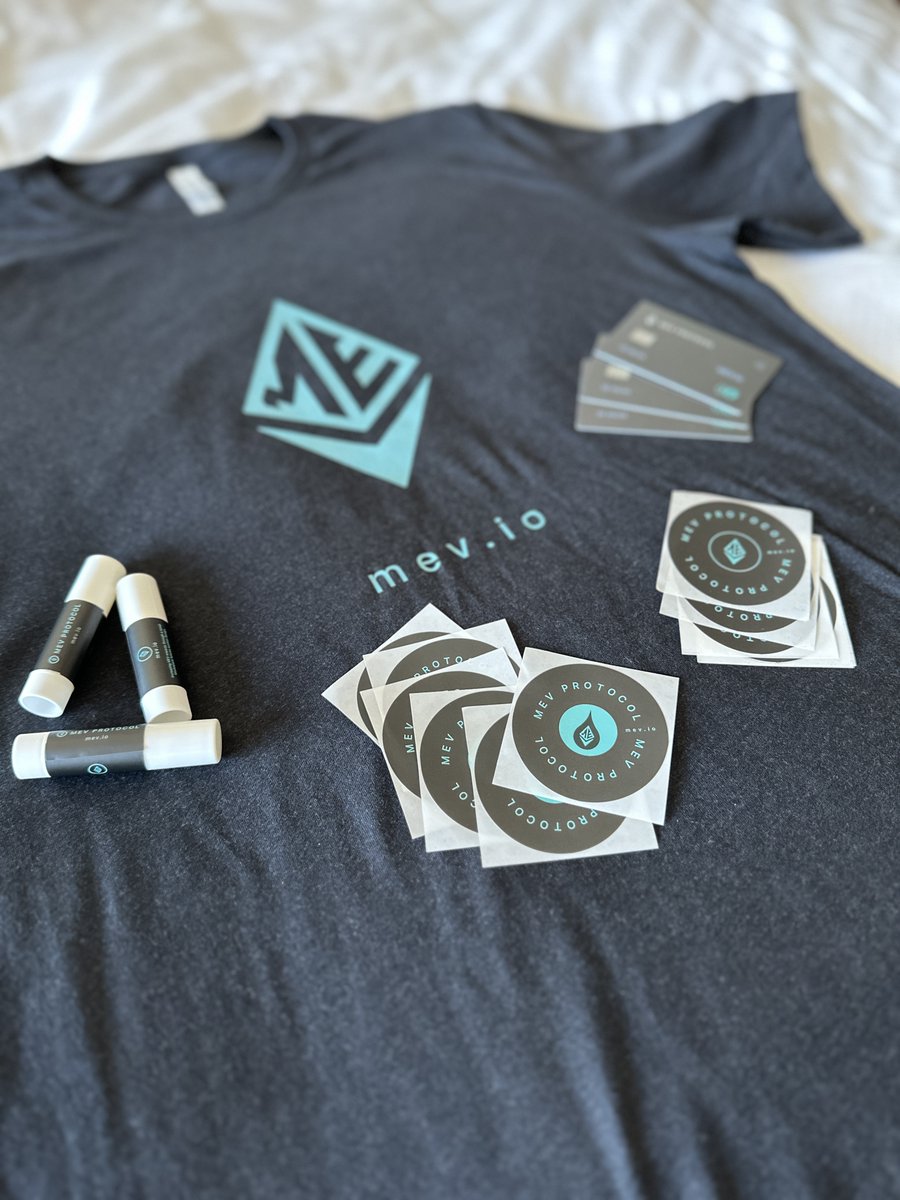 Are you at #ETHDenver2024? Come find @0xTangle or @lumbergdoteth for some MEV Protocol swag! Stickers, T's, and some chap stick to solve your dry lip crisis 👄 Be sure to ask us about MEV Mana...👀 $mevETH