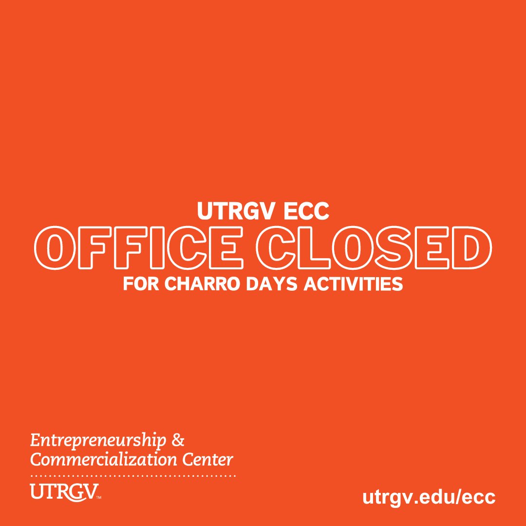 📢 Attention 📢 Today - Friday, March 1, 2024 - The UTRGV ECC office will close at 1 PM for Charro Days activities. You may find the ECC team present at the Sombrero Festival's #UTRGV booth today and tomorrow! Come on by, say hello, and take a picture with the Vaquero float! ✌️