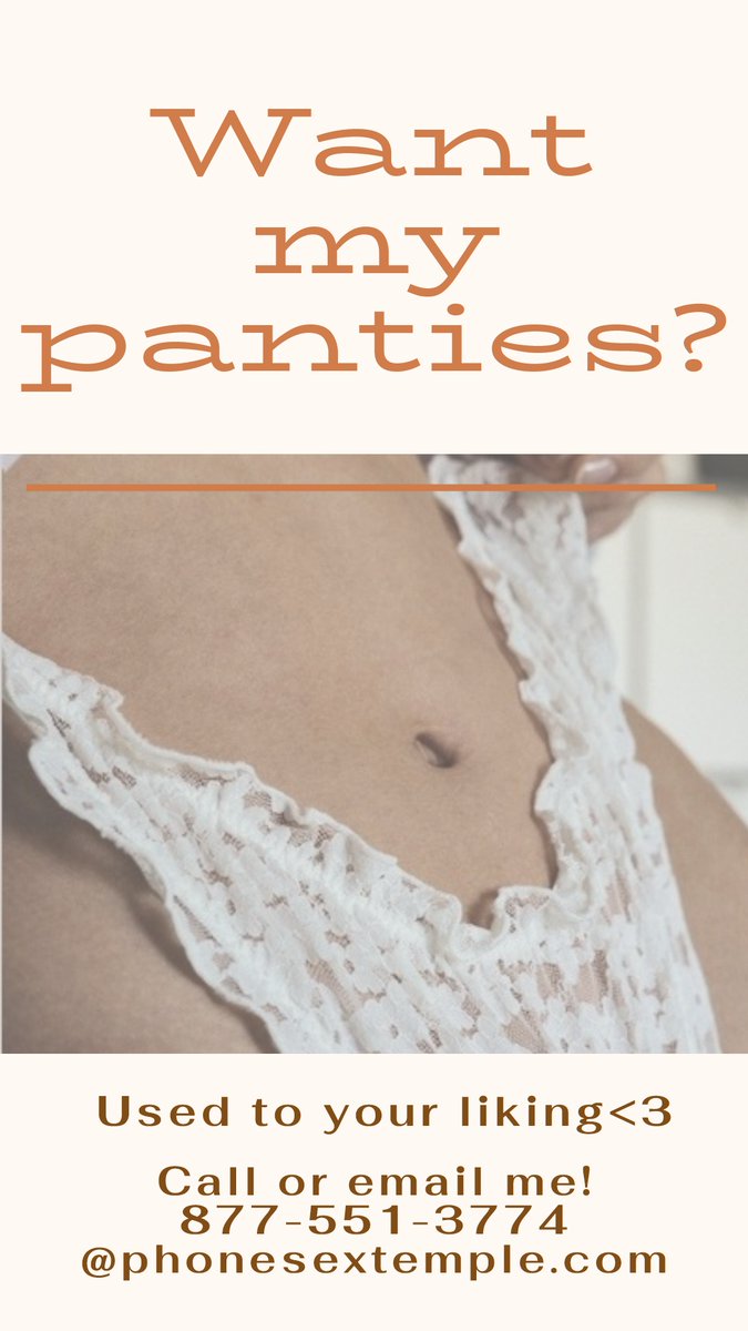 How dirty do you want them? 
#forsale #panties 
Hazel@phonesextemple.com
877-551-3774