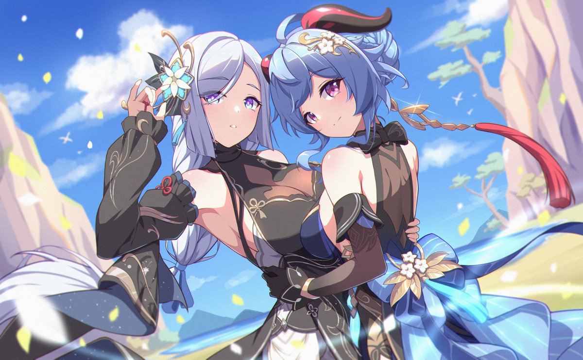 申鹤甘雨贴贴！#原神 #申鹤 #甘雨 #Genshin #GenshinImapact  #Shenhe #Ganyu