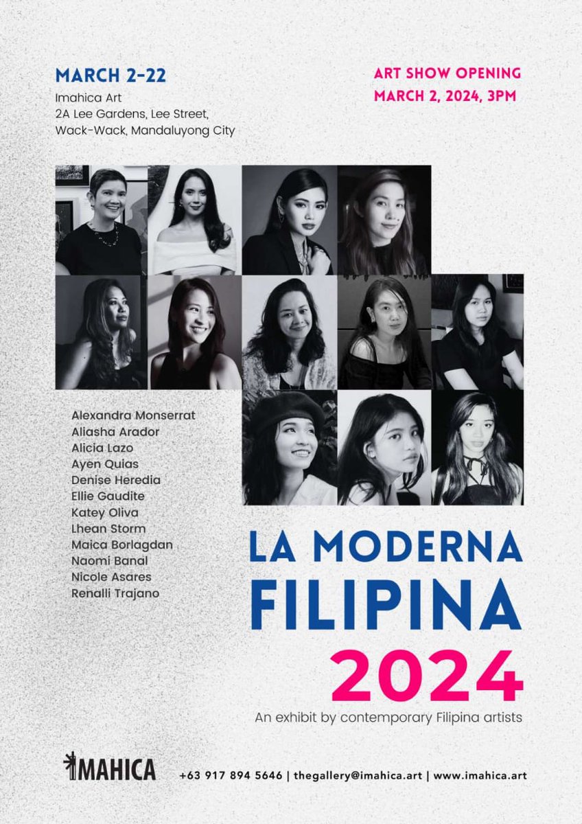 🎨Local art exhibit opening for Women's Month happening today in Manila, Philippines. 3:00 PM

✨La Moderna Filipina 2024 🎨 Imahica Art

#manila #philippines #womensmonth2024 #contemporaryart