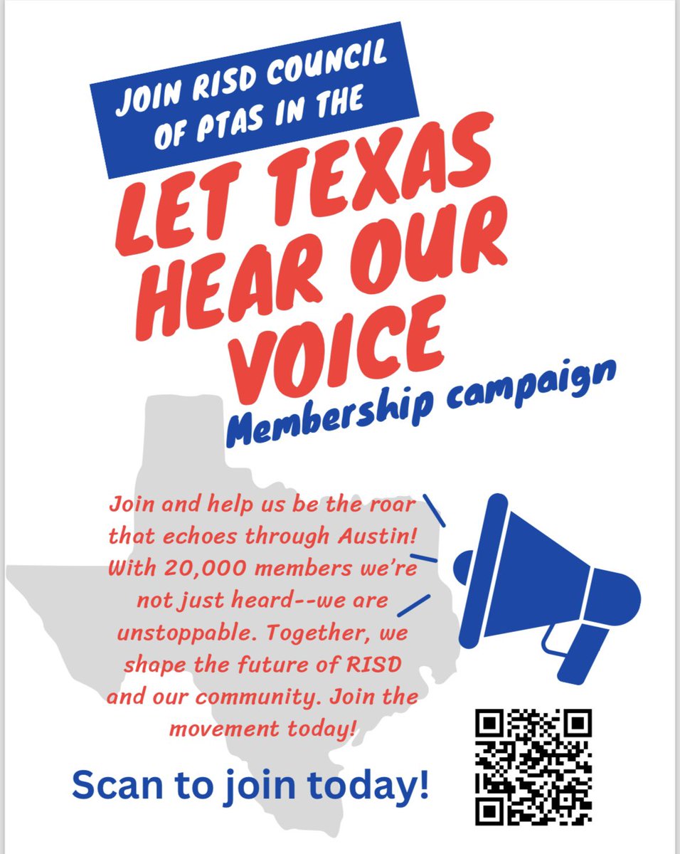 Join the Council of PTAs membership campaign for the month of March! We're just 2,754 members away from hitting 20K! Let’s make it happen and Austin won't just listen, they'll feel the power of our collective roar! #JoinUs #PTA #AustinRoar #RISDWeAreOne @IamBranum