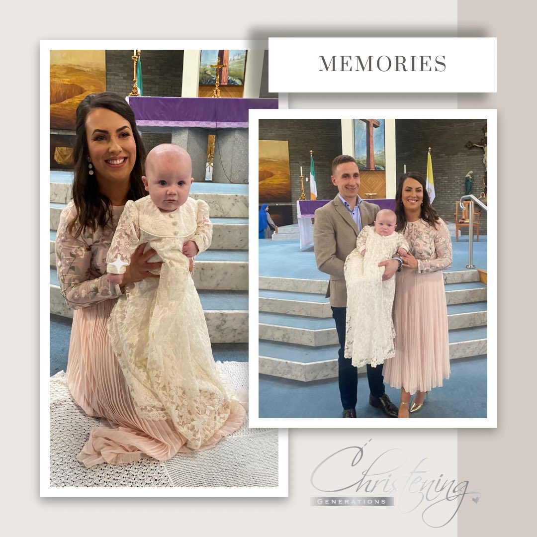 ChristeningGen's tweet photo. I love helping families make new memories. Designing and creating their heirloom christening gown from their wedding dress gives families the opportunity to reuse something precious for many years to come 💛 #christeninggenerations #carlow https://t.co/ScxMAIGYPz