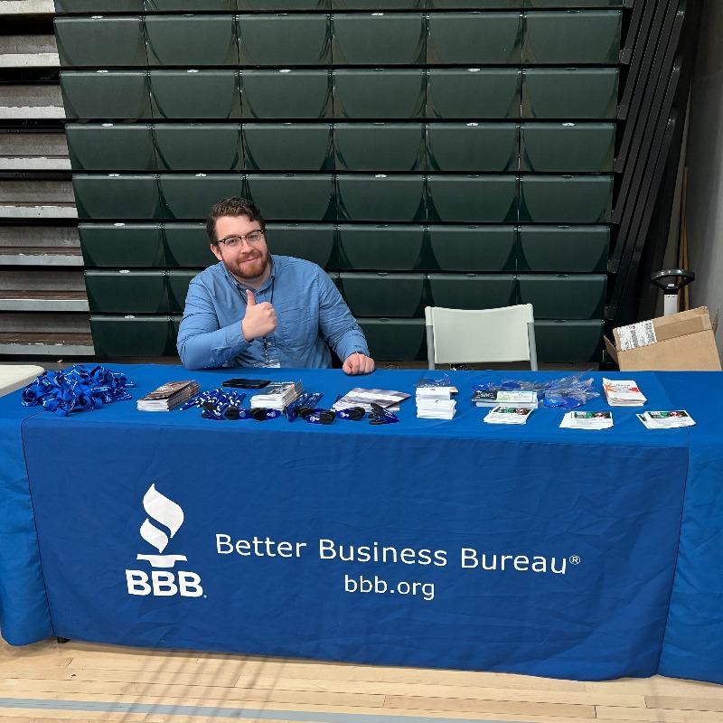 bbbccie's tweet image. Empowering the next generation to stay scam-savvy! 🚀 Today, BBB attended Hoover High School's Career Fair, engaging with hundreds of students to arm them with knowledge about scams and how to stay protected in the digital age. #ScamSmart #FutureLeaders #BBB