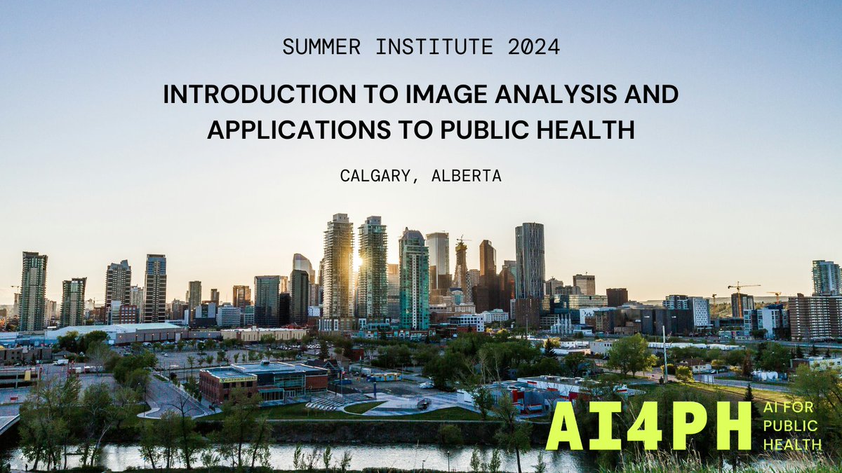 AI4PH (@ai4ph) on Twitter photo 📢The 2024 AI4PH Summer Institute will be held in Calgary 🇨🇦 in July and is accepting applications! Theme: "Introduction to image analysis and applications to public health"
Apply here:  ai4ph-hrtp.ca/ai4ph-summer-i…
#AI #publichealth #ml #MachineLearning 📢The 2024 AI4PH Summer Institute will be held in Calgary 🇨🇦 in July and is accepting applications! Theme: "Introduction to image analysis and applications to public health"
Apply here:  ai4ph-hrtp.ca/ai4ph-summer-i…
#AI #publichealth #ml #MachineLearning