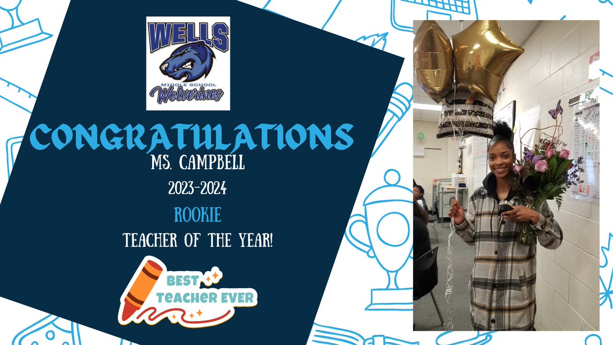 Rookie where?! Ms. Campbell may be new to education ,but her passion and commitment to her students is a daily reminder that a love for what you do starts day one!! We are super proud of you! Congratulations!! 🏆@LaQuishaKnowle1 @SpringISD