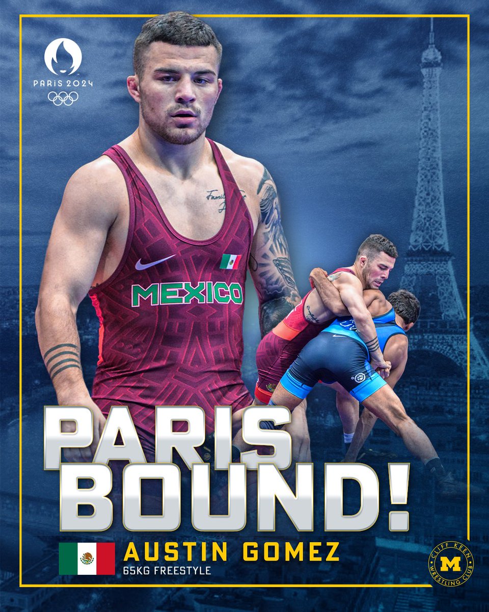 PARIS BOUND‼️

<a href="/agomez65mx/">Austin Gomez</a> is headed to his first Olympic Games.

#WrestleAcapulco #CKWC #GoBlue