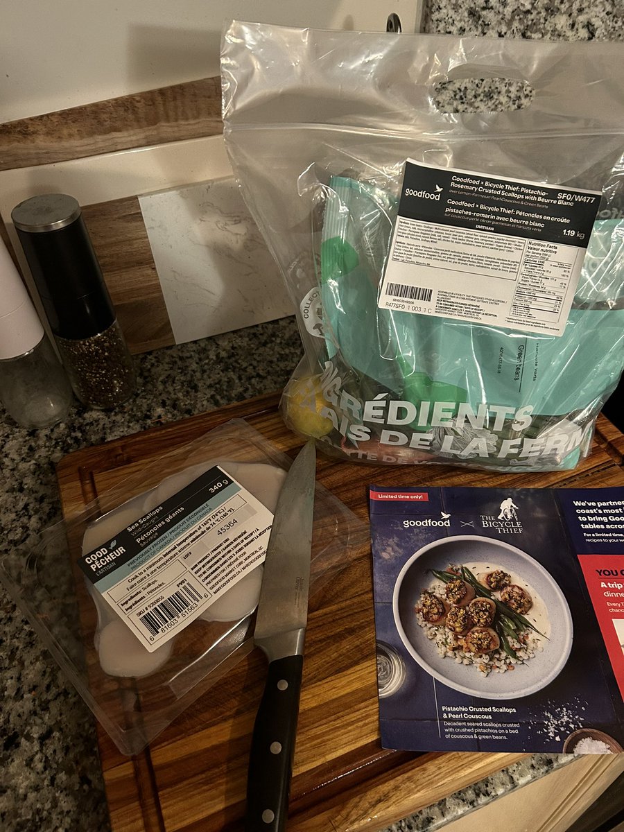 It’s <a href="/OurBicycleThief/">The Bicycle Thief</a> and <a href="/Goodfood_CA/">Goodfood</a> night at home. I’ll keep you posted on how this collaboration tastes!