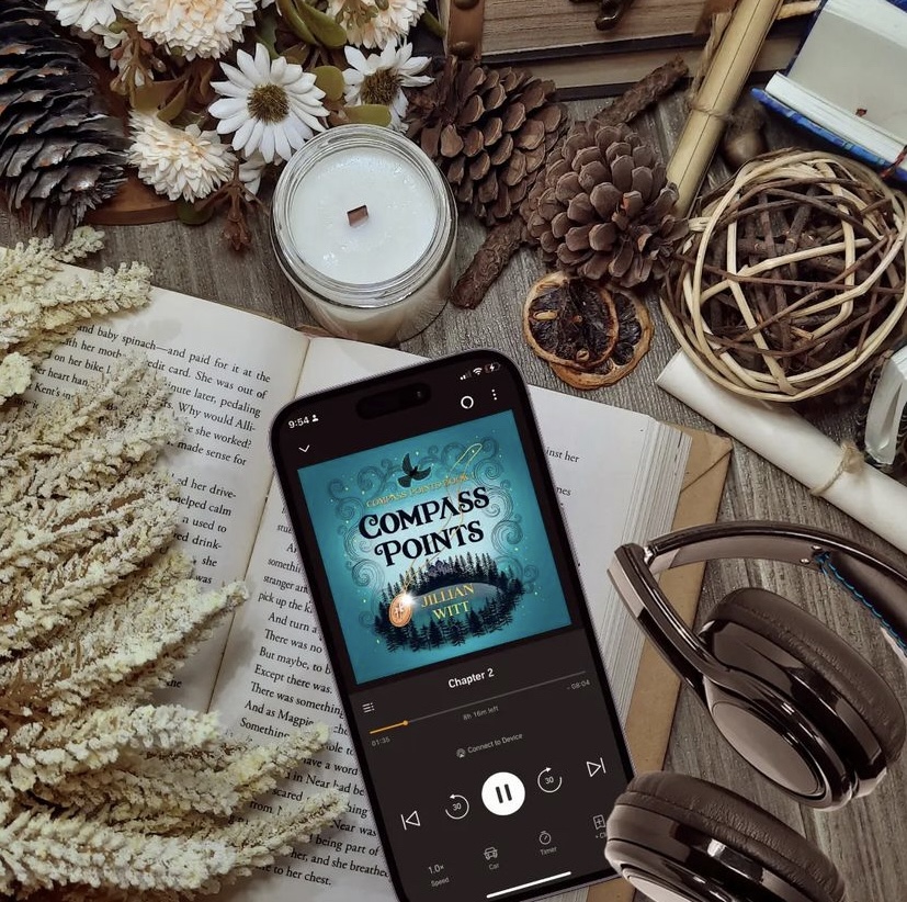 Such pretty posts for our Audiobook Tour of Compass Points by @MythandMagicBC, thank you to our hosts 📸@rozanne_visagie, @/crimsonrosereads, @/chroniclesofmegs & @/kayramjohn! 💙🎧 Visit our Bookstagram hashtag #CompassPointsMTMC to find more beautiful posts!