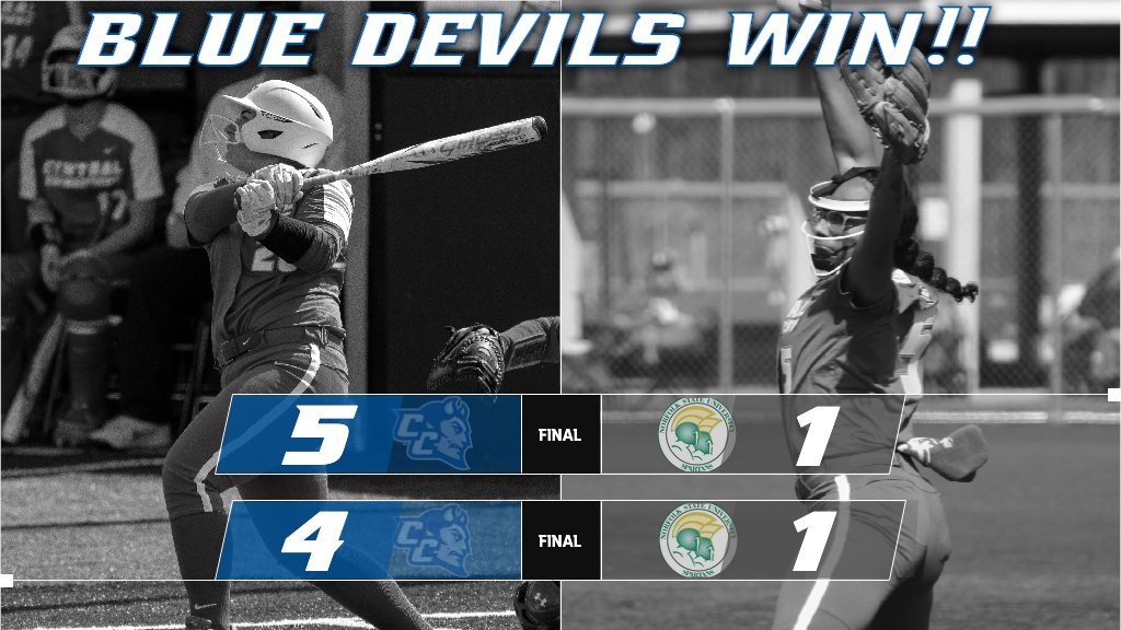 CCSUBlueDevils's tweet photo. 🥎RECAP @CCSUsoftball
 
G1: CCSU 5 NSU 1
G2: CCSU 4 NSU 1

🥎Whittaker: 10Ks, 7IP, 1 H, 0 ER🔥
🥎Stringer: HR🔥
🥎Cino: 5-7 (.714)🔥
🥎Green: First Collegiate W
🥎CCSU: ✌️ games tmr @ Hampton University starting at 12:30 

📰 🔗 https://t.co/x3FQBO4p2H

#GoBlueDevils | #NECSB https://t.co/T0B8aMgg4S