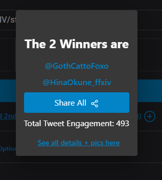 Thank you to everyone who entered my raffle and have showed support in the past few months!

Congratulations to <a href="/GothCattoFoxo/">Paaw</a> and <a href="/HinaOkune_ffxiv/">Hina Okune (Hiatus)</a>! I'll be reaching out to discuss details shortly~ 🖤

More will come in the future, and will open up to collabs in the coming weeks!