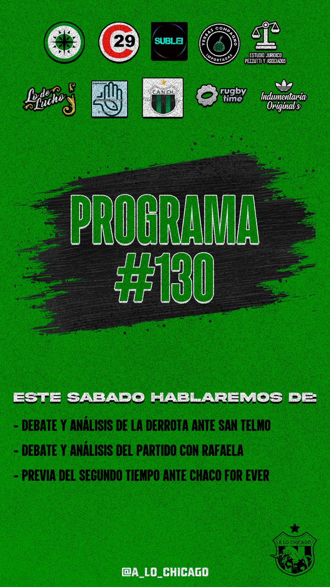 A_Lo_Chicago's tweet photo. #ALoChicago / #Programa130
💚🖤GANOOOO CHICAGO Y SE SIGUE
🥳Se sigue mañana a las 11, en la AM 1480 y en vivo por nuestro Instagram
👏Te esperamos para revivir todo lo dejo el triunfo de esta tarde.
🐂VAMOS MATADEEE https://t.co/Db4rycENyi
