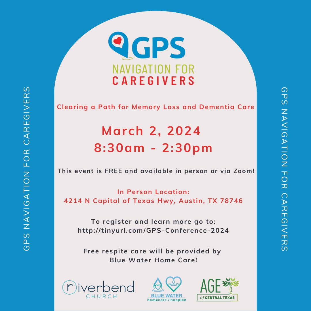 Last day to register for the GPS Navigation for Caregivers Conference! Don't miss the 11th annual family caregiver conference for expert insights on dementia research, and more. Register for in-person or virtual attendance on 3/2, 8:30am-2:30pm at tinyurl.com/GPS-Conference…!
