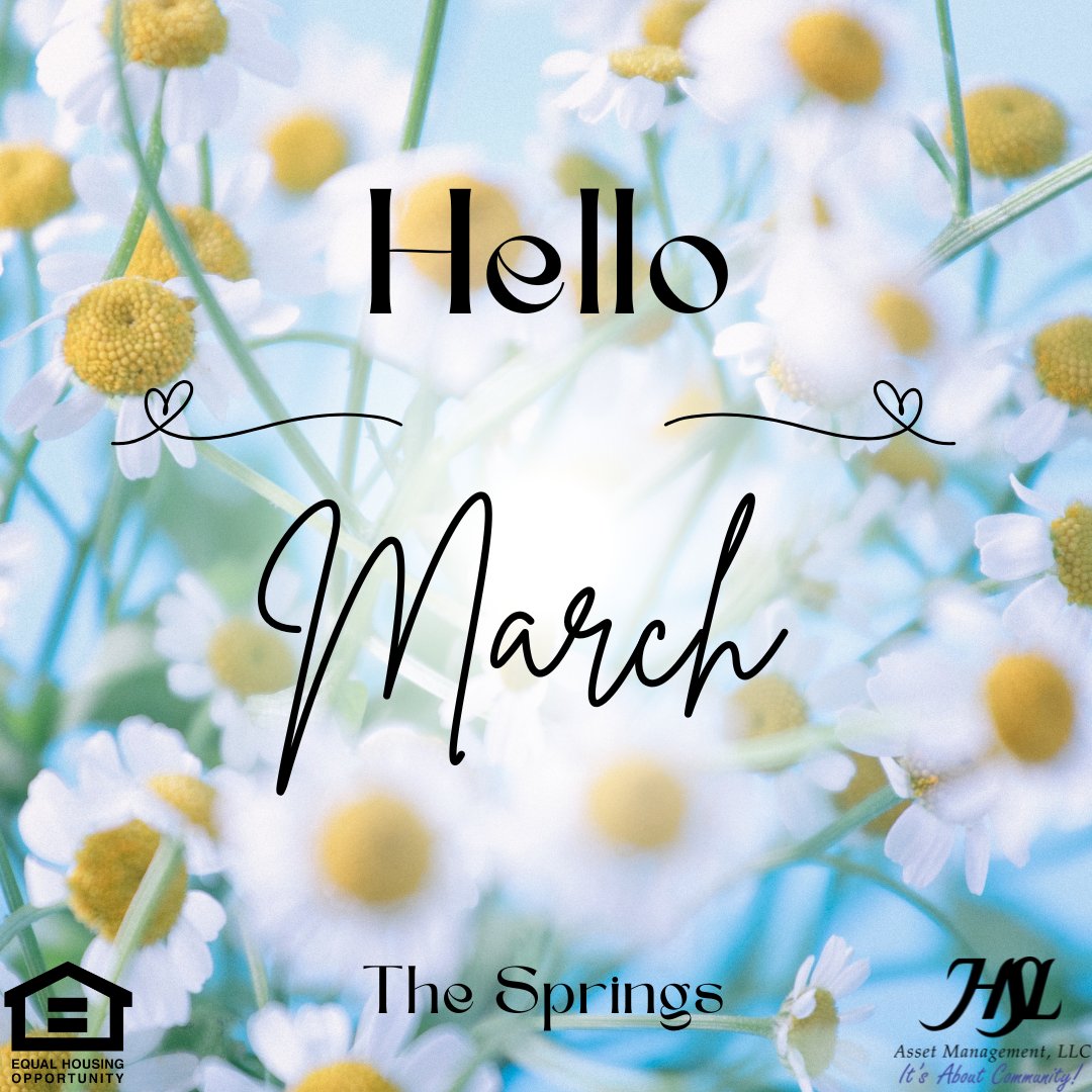 March marks the arrival of Spring. Cheers to new beginnings at The Springs!

#ItsAboutCommunity #HSLProperties #HSL #Arizona #HSLLiving #Home #HomeSweetHome #Apartments #ApartmentLiving