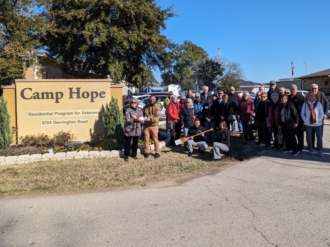 Walking the grounds of Camp Hope, the Friendship Club of Gloria Dei Lutheran Church brings warmth and friendship. Their diligent interest in our mission glows brighter with every step they take on this tour. A true testament to unity!