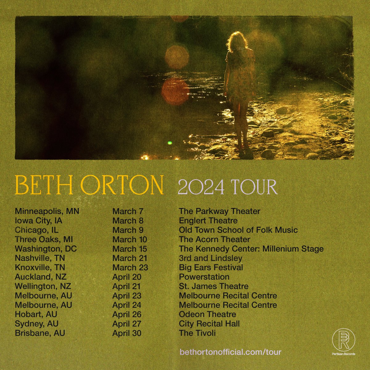The talented Singer/Songwriter Beth Orton  is here on March 21st with support by Sam Amidon! Beth released her latest fully self-produced album "Weather Alive" and landed on the Best of lists of NPR, MOJO, Pitchfork, Gorilla vs. Bear, NY Times + more!
Tix: bit.ly/3Sou4a1