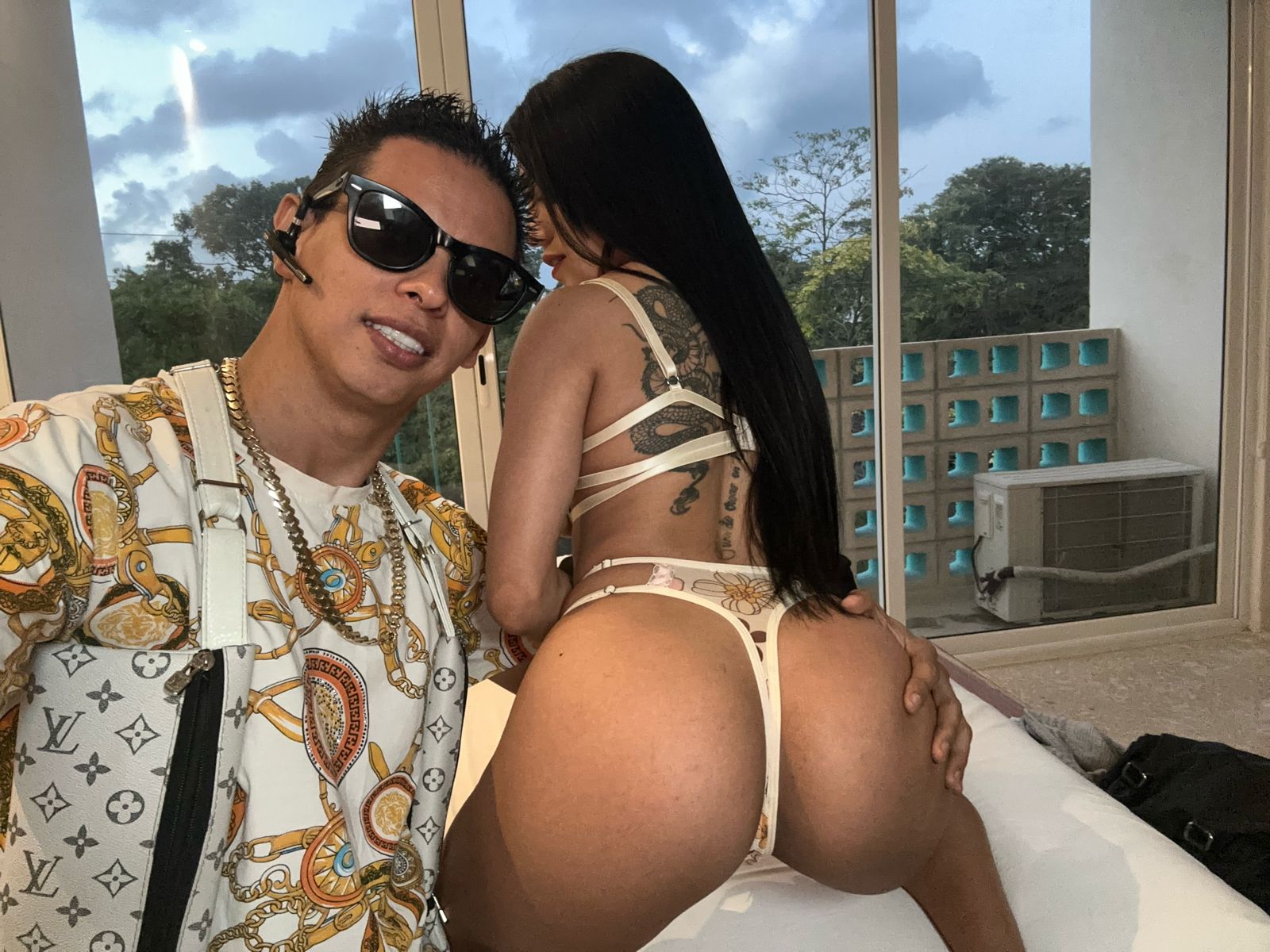 a woman confesses her desires on a live stream with Alex Marin