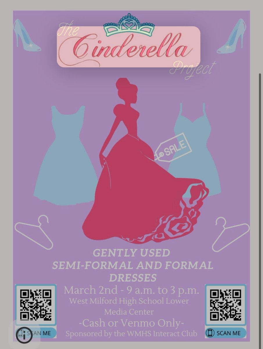 In need of a dress for prom, sweet 16, semi or 8th gr dance? Then come to our dress sale tomorrow! A wide variety of gently used &amp; several NWT  dresses are available at unbelievable prices. Your purchase supports WMHS students struggling financially to attend their prom.