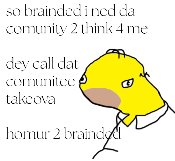 $homur St00pid we gettin rich 4 bein dumb !!! but dumb + community = strong apes, no brains but the moneys !!! say FUCK YOU 2 my teacher he a bitch for laughing at me cuz i peed my pants in front of da class when I presented da cosinus stuff !!! @HomurSol