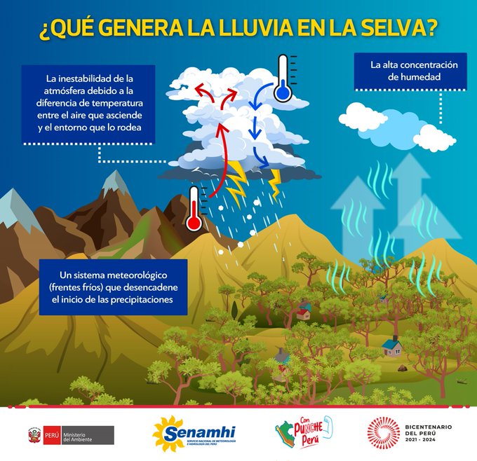 ¿Sabías que los friajes, masas de aire frío, generan lluvia en la selva?