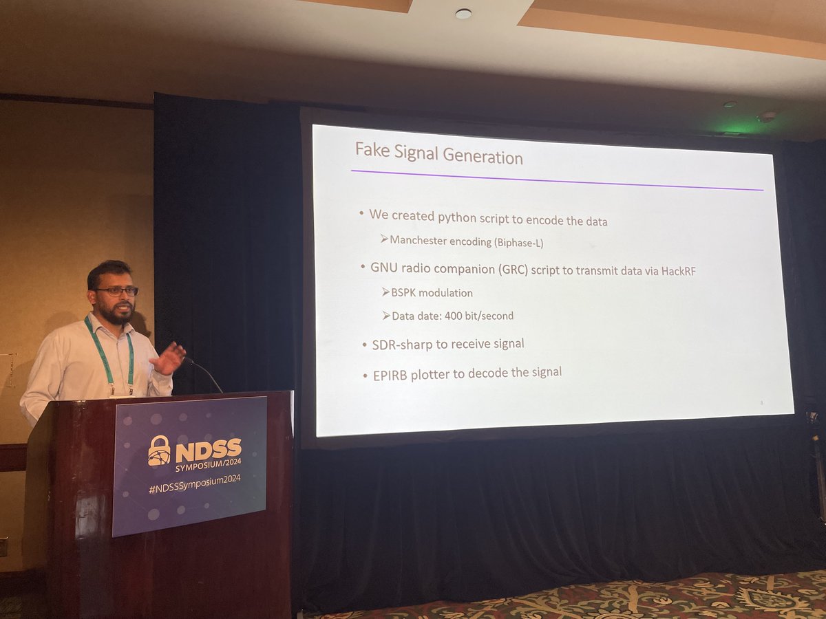 SpaceSec (@spacesecndss) on Twitter photo Syed Khandker from <a href="/NYUAbuDhabi/">NYU Abu Dhabi</a> presents "COSPAS Search and Rescue Satellite Uplink: A MAC-Based Security Enhancement". #spacesec24 Syed Khandker from <a href="/NYUAbuDhabi/">NYU Abu Dhabi</a> presents "COSPAS Search and Rescue Satellite Uplink: A MAC-Based Security Enhancement". #spacesec24