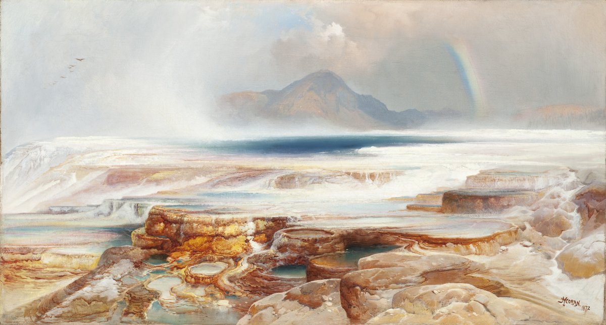 HBD @YellowstoneNPS! Looking good for 152 👌 This Thomas Moran work was done during your very first year ↓