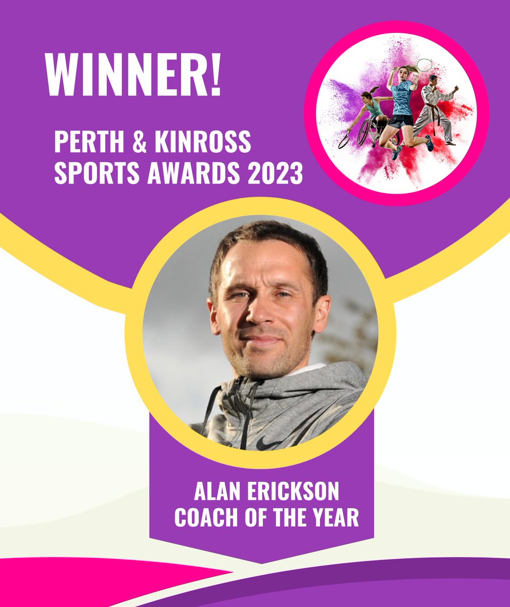#PKSPOTY Coach of the Year 🏆 🌟 Congratulations to... Alan Erickson - Perth Strathtay Harriers 🎽 Award presented by: Lindsay Brown, Active Campus Co-ordinator, UHI Perth #sportingheroes #communityinspiration #yourwinners @liveactive_lal @PerthHarriers @ScotAthletics