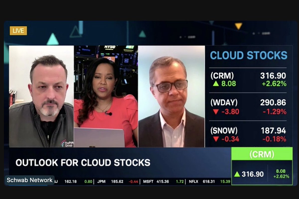 StevenDickens3's tweet image. Always a pleasure to jump on the  @SchwabNetwork this time to talk about a busy week in the markets for cloud stocks...

We talked about @HPE @Dell @SnowflakeDB amongst others...