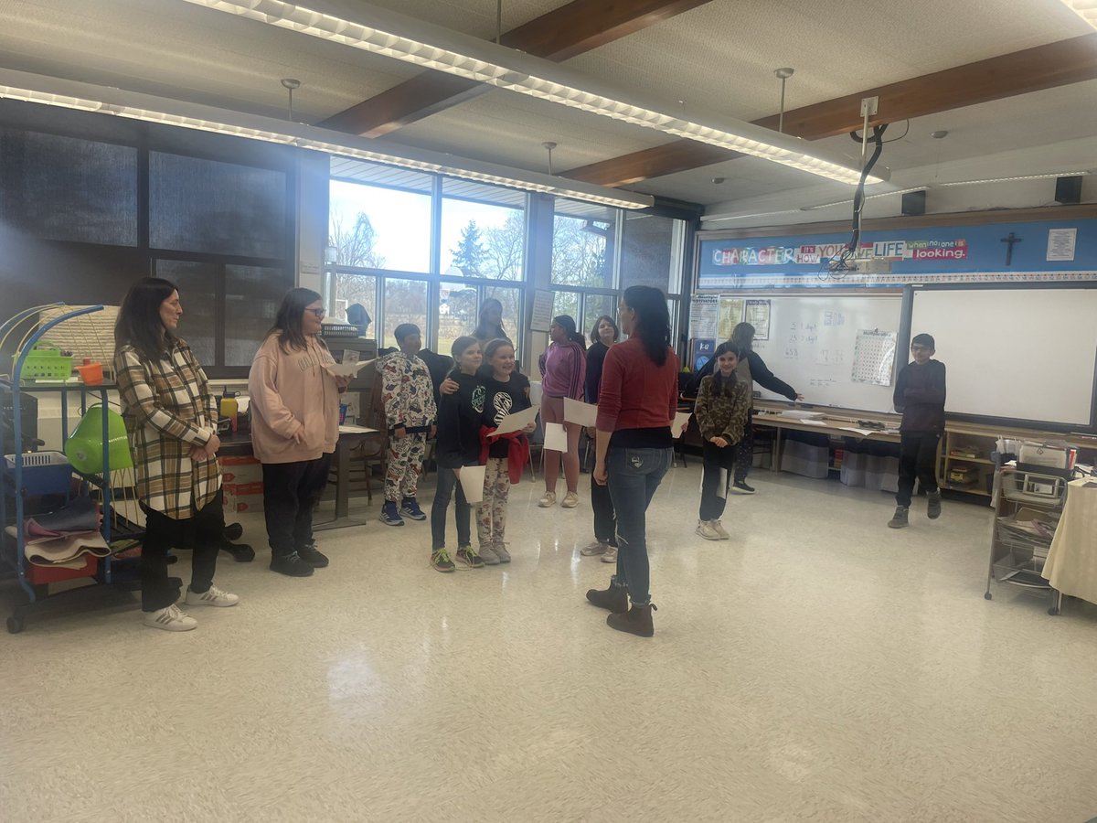 A big thank you to Elena Rait for providing acting lessons to our students who will be participating in the board art show on April 30th! The students had a blast! Thanks for organizing Mr.Rait and Mrs.Defreyne.