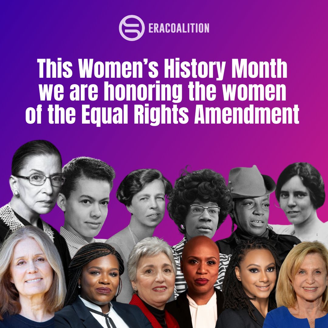 These are just a few of the many incredible women who have played significant roles in advocating for the Equal Rights Amendment and advancing sex and gender equality in the United States. #WomensHistoryMonth