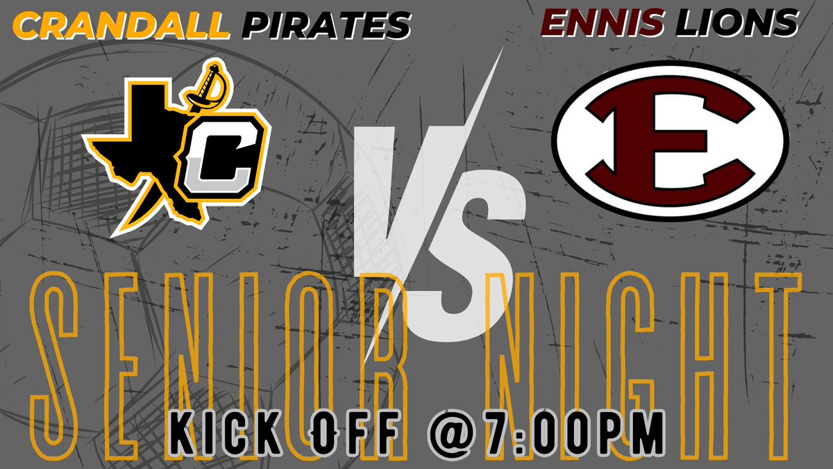 OfficialCISD's tweet photo. ⚽️Crandall VS Ennis Girls Soccer TONIGHT in Crandall. JV 5:30 and Varsity 7pm. 
📽️Varsity will also be featured LIVE by Pirate Productions for Senior Night here: https://t.co/h0ANVrIn8v https://t.co/9rFJ2UH2ic