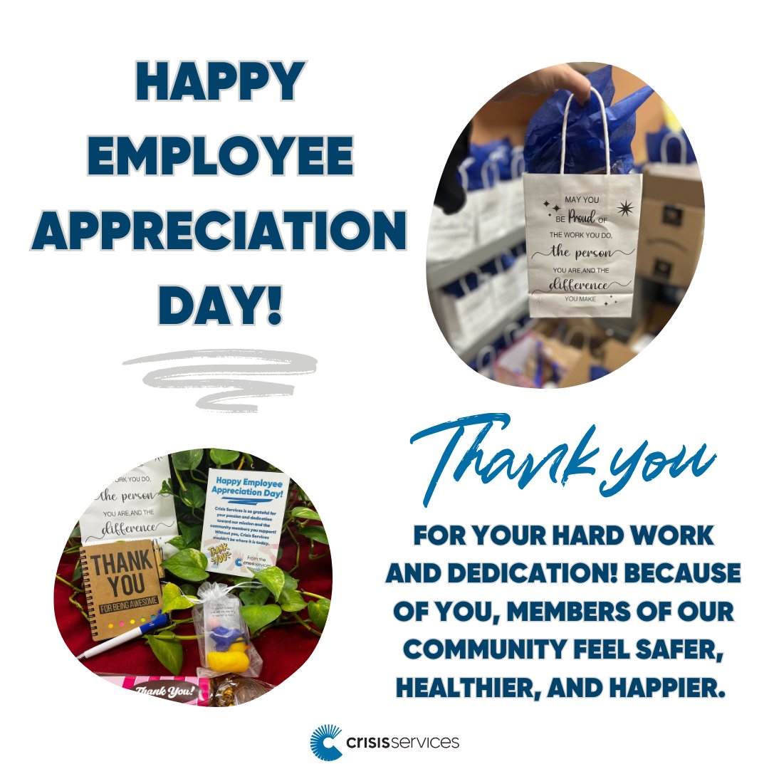 Crisis_Services's tweet photo. Crisis Services is so grateful to work with such a hardworking, dedicated team who truly care about our community and the Crisis Services mission!
#EmployeeAppreciation #EmployeeAppreciationDay #CrisisServices #CrisisWork #WNY #MentalHealth https://t.co/5dPYluPOnw