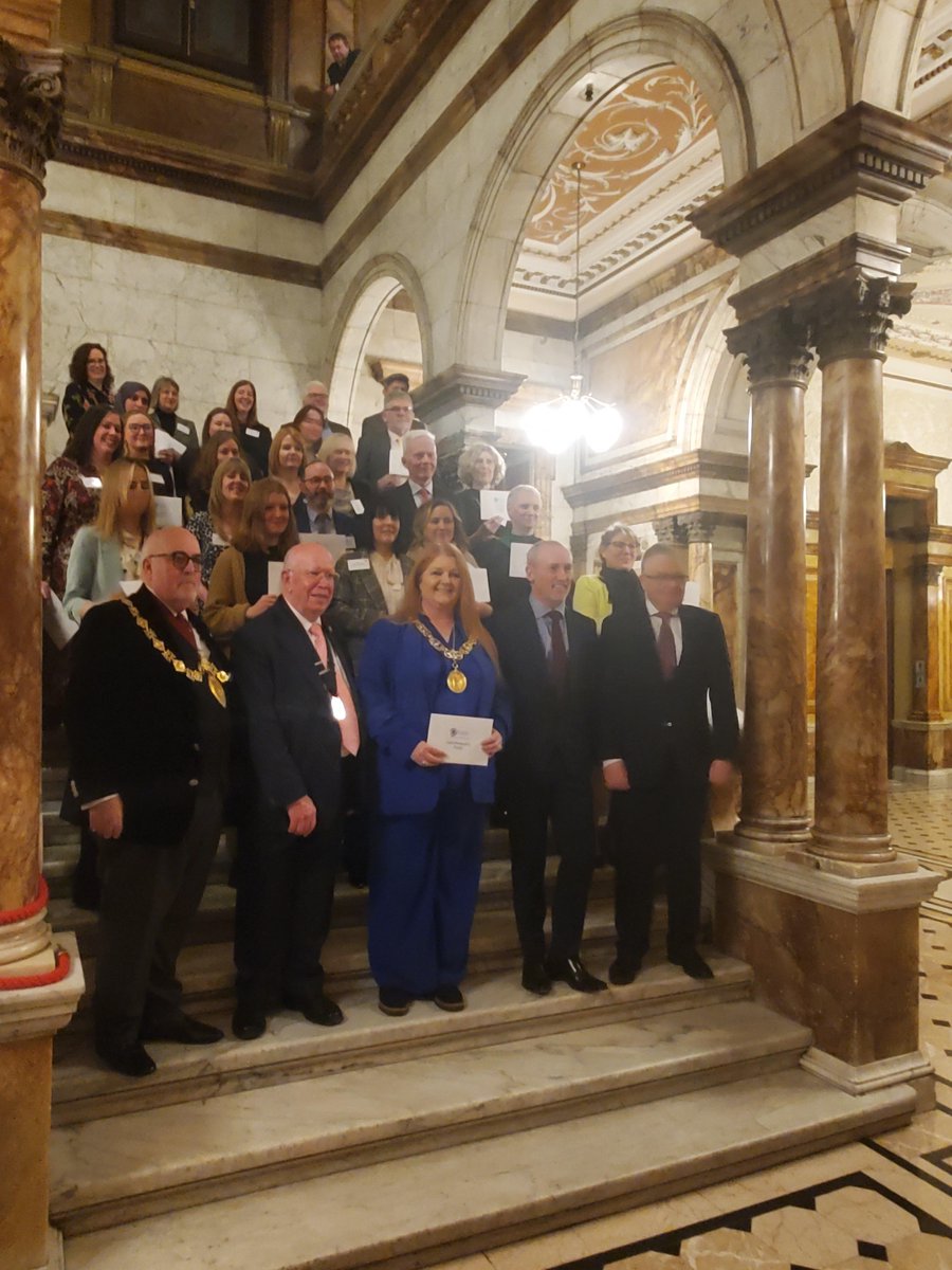 As Vice Pres. of Hospital Saturday Fund @HSFCharity it’s always my privilege & pleasure to host their annual event in City Chambers. When generous donations are made to deserving charities. Thank you 🙏 Fund Chair John Greenwood at lectern and CE Paul Jackson (left).
