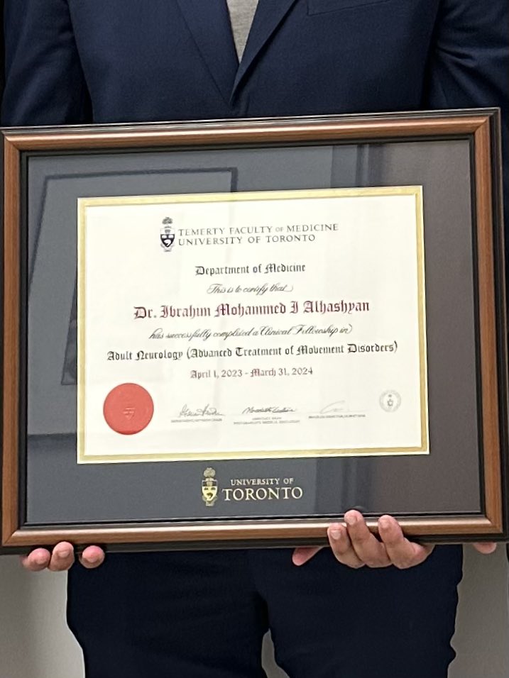 Alfonso Fasano (@dralfonsofasano) on Twitter photo Congratulations to <a href="/Ibrahimmd88/">د. ابراهيم الحشيان Ibrahim AlHashyan MD/MSc</a> for successfully completing our newly designed <a href="/UofT/">University of Toronto</a> fellowship on “Advance treatments of Movement Disorders”! Congratulations to <a href="/Ibrahimmd88/">د. ابراهيم الحشيان Ibrahim AlHashyan MD/MSc</a> for successfully completing our newly designed <a href="/UofT/">University of Toronto</a> fellowship on “Advance treatments of Movement Disorders”!