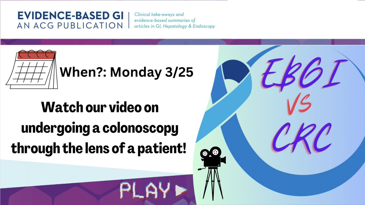 🗓️3/25: Tune in and play our📹of a day in the life: a patient undergoing colonoscopy!