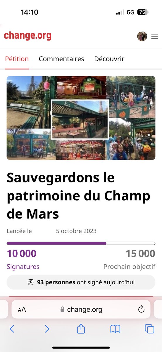 10000 signatures pour défendre les activités pour enfants au Champ de Mars
#espacepublicpourtous
#Paris
#JO2024
#amisduchampdemars 

change.org/p/sauvegardons…