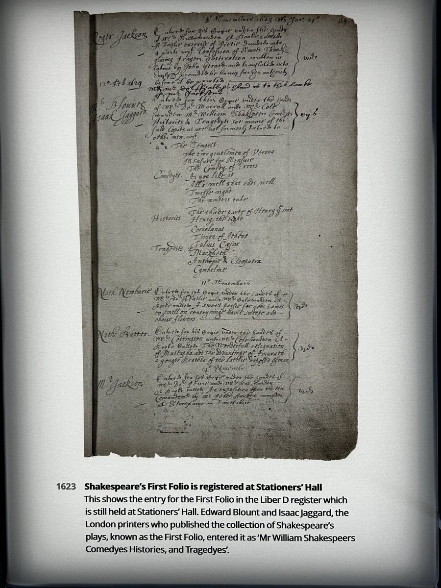 📜 Grateful to gaze upon Shakespeare's First Folio at @StationersHall today. A true privilege to witness such a timeless treasure. Thank you for this extraordinary experience! #Shakespeare #FirstFolio #StationersHall @NHAhandwriting