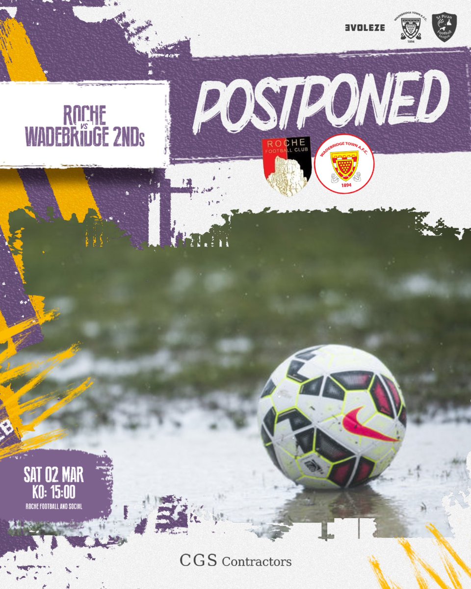 Unfortunately it’s #GameOff again for the #2ndTeam too 😭

🆚 Away to <a href="/AfcRoche/">Roche 1st AFC</a> 
🏆 <a href="/StPiranLeague/">Kernow Stone St Piran League</a> Div1E
📅 Saturday 02/03/24
📍 Roche Football and Social Club
🕒 OFF

#utbb #OurClubIsYourClub 

<a href="/swsportsnews/">South West Sports News</a> <a href="/KJMsport57/">Kevin Marriott</a> <a href="/sportscornwall/">Cornwall Sports Media</a> <a href="/Cornishfootball/">Dave Deacon</a> <a href="/evoleze/">evoleze: Social Media Management</a>