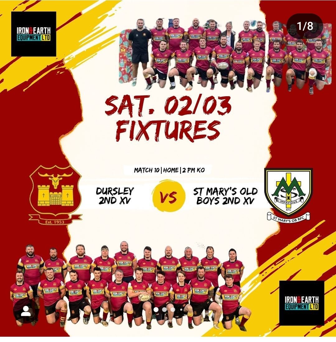And the 2nd XV play @SMOBRUGBY 2nds at home. See you at 2pm.