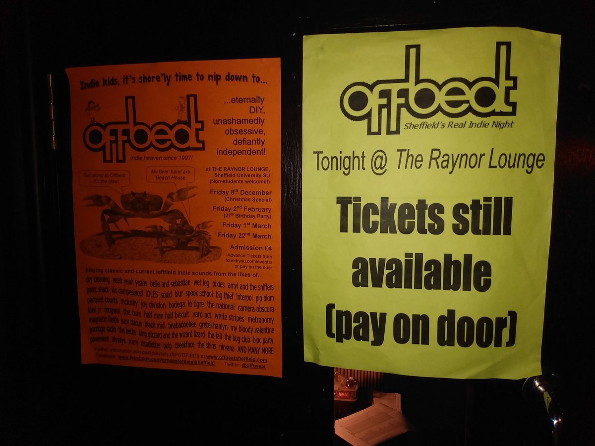 Offbeat indie night tweet media