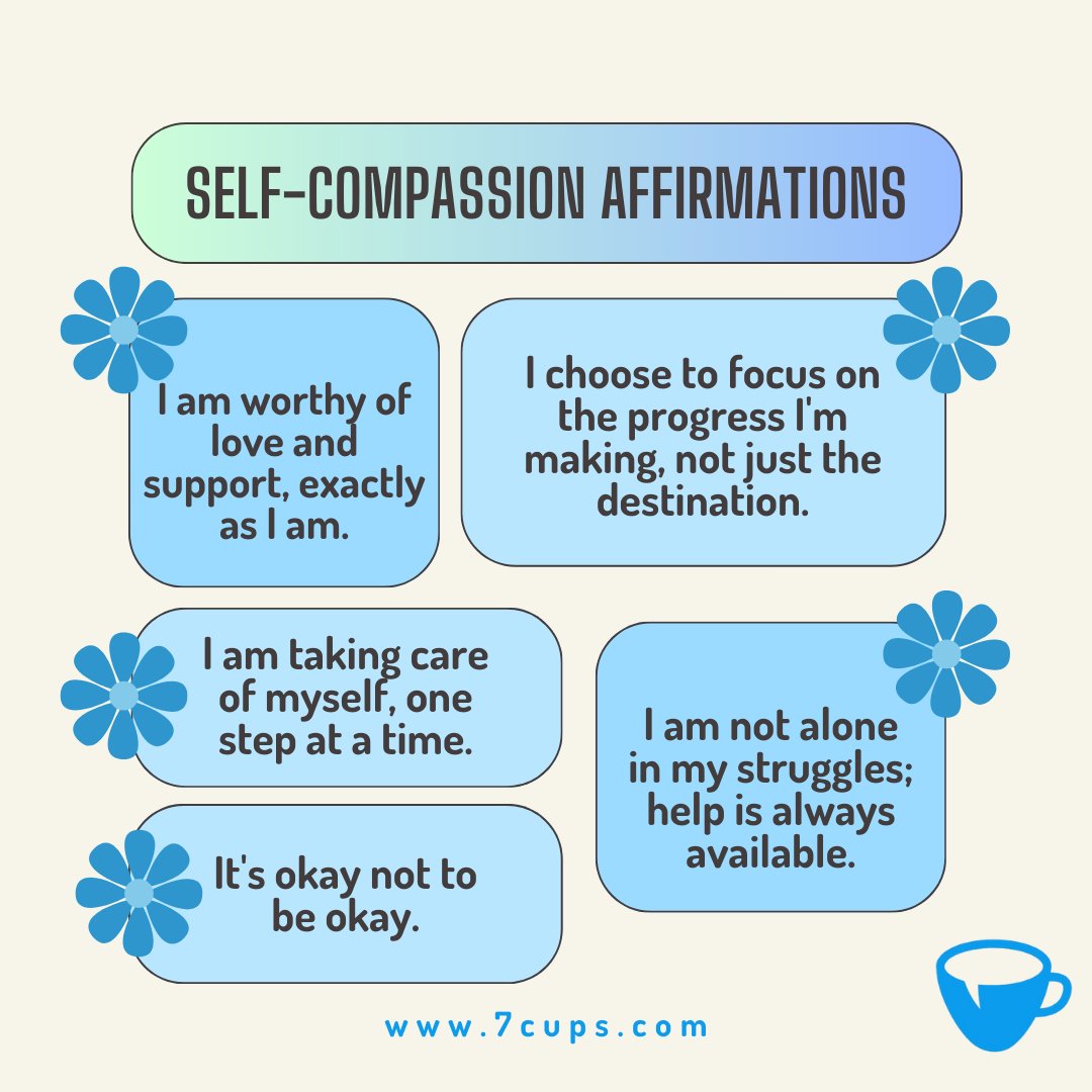 This March, bloom with self-compassion by using these affirmations! #MentalHealthMatters