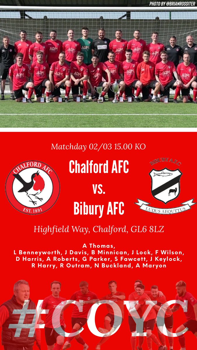 ⚽️: @Chalford_AFC vs. @BiburyAFC 🏆: @GNSLOfficial Northern Senior 1 ⏱: 02/03/2024 15.00 KO 📍: Highfield Way, Chalford, GL6 8LZ #COYC #Chalford