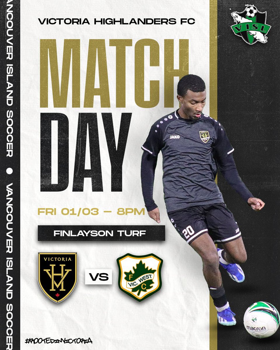 It’s MATCHDAY!  
🆚 Vic West FC 
⌚️ 8:00 pm 
🏟️ Finlayson Turf 
🏆 Vancouver Island Soccer League 
🎟️ FREE ADMISION  

#ResidencyTeam #VISL #VHFCxVW #RootedInVictoria