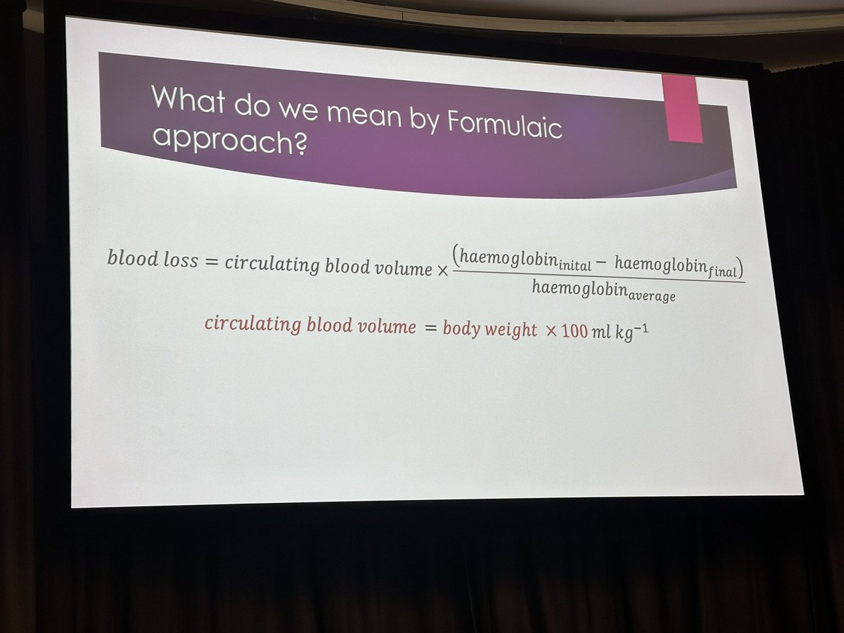 How much blood loss is too much? Need to take in clinical risk factors as well as the numbers #OASIS24 #ObsAnaes