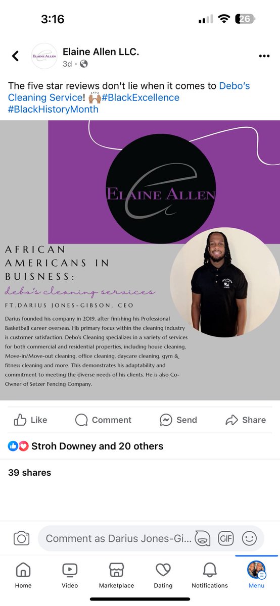 From athlete to business owner 🙏🏾💪🏾