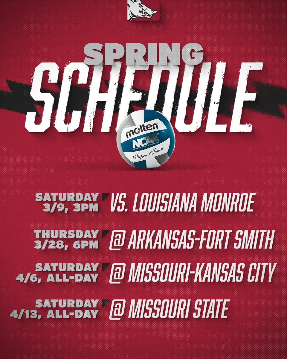 Getting warmer outside and the Hogs are back to cooking in the gym. 😎 Ready to kick off some spring volley in just one week! Details ➡️ bit.ly/437tDVh